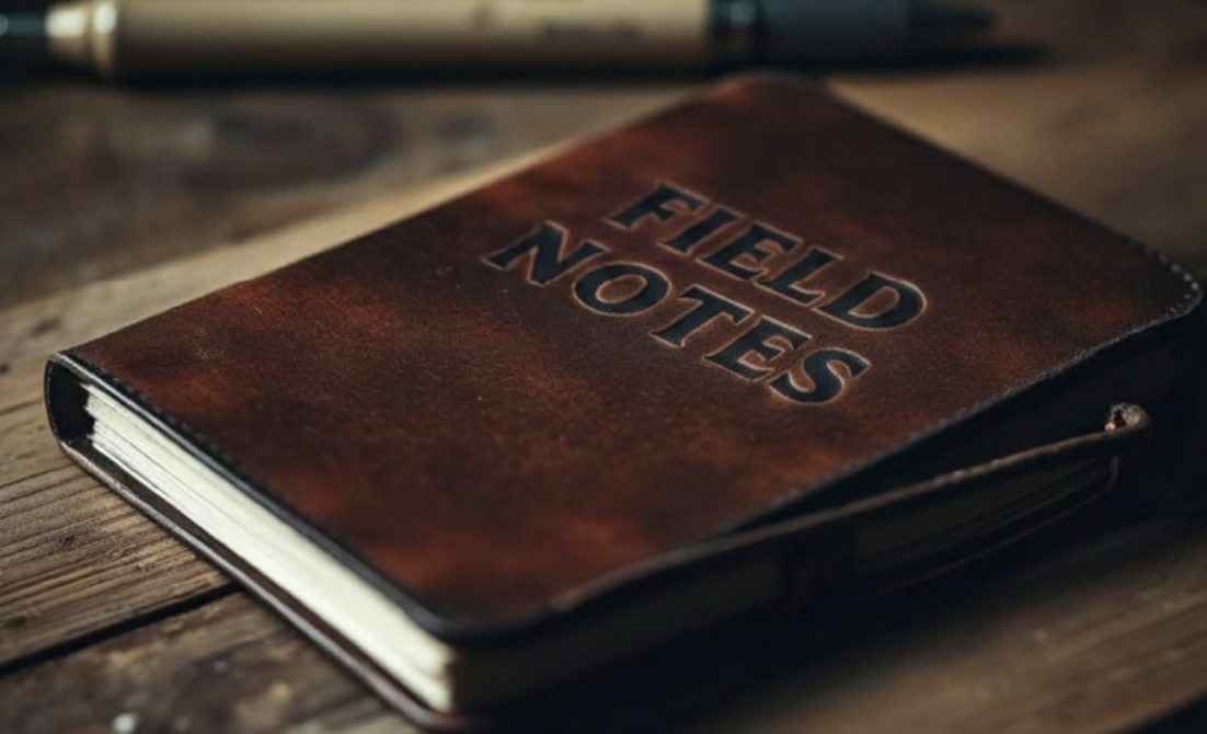 Leather field notes journal